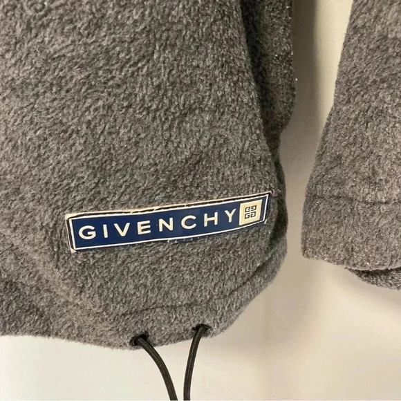Givenchy activewear vintage grey half zip  fleece pullover - Picture 2 of 7